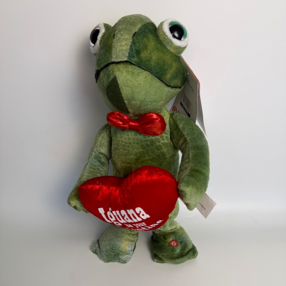 Gemmy‎ Dancing Singing Iguana Heart Plush Be Your Valentine 12" works